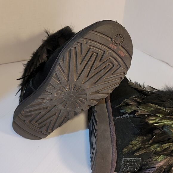 UGG Peacock Feather Swarovski Crystals Boots 6M - Picture 11 of 14